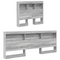 vidaXL Bookcase Bed Grey Sonoma 75x190 cm Engineered Wood