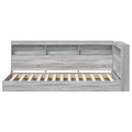 vidaXL Bookcase Bed Grey Sonoma 75x190 cm Engineered Wood
