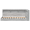 vidaXL Bookcase Bed Grey Sonoma 75x190 cm Engineered Wood