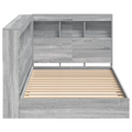 vidaXL Bookcase Bed Grey Sonoma 75x190 cm Engineered Wood