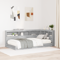 vidaXL Bookcase Bed Grey Sonoma 75x190 cm Engineered Wood