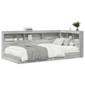 vidaXL Bookcase Bed Grey Sonoma 75x190 cm Engineered Wood