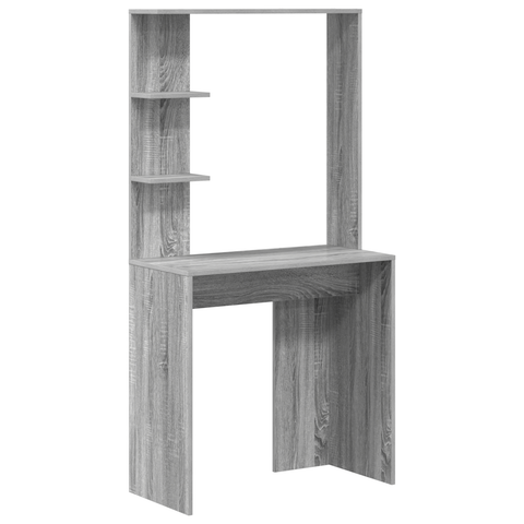 vidaXL Desk with Storage Grey Sonoma Engineered Wood