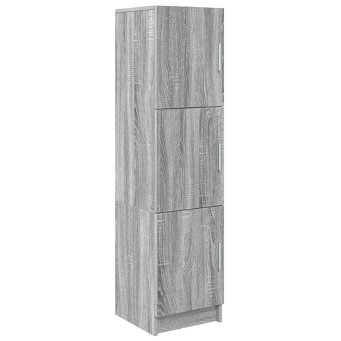 vidaXL Desk with Storage Grey Sonoma Engineered Wood