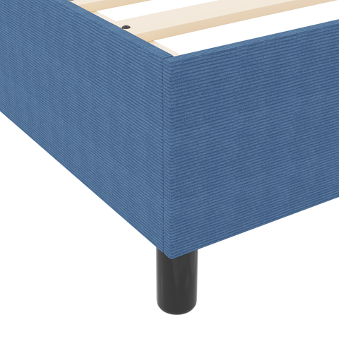 vidaXL Box Spring Bed Blue 200x200 cm Corduroy Fabric