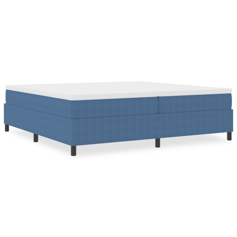 vidaXL Box Spring Bed Blue 200x200 cm Corduroy Fabric