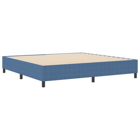 vidaXL Box Spring Bed Blue 200x200 cm Corduroy Fabric