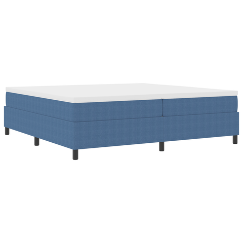 vidaXL Box Spring Bed Blue 200x200 cm Corduroy Fabric