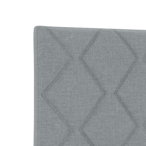 vidaXL Headboard Diamond Blocks Design Light Grey 200 cm Fabric