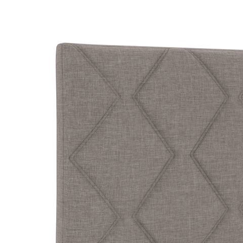 vidaXL Headboard Diamond Blocks Design Taupe 200 cm Fabric