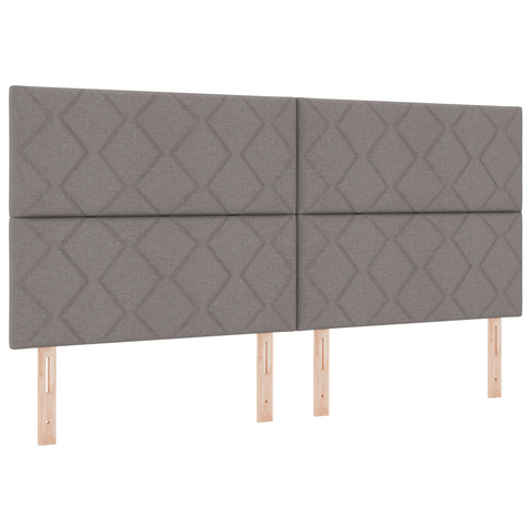 vidaXL Headboard Diamond Blocks Design Taupe 200 cm Fabric