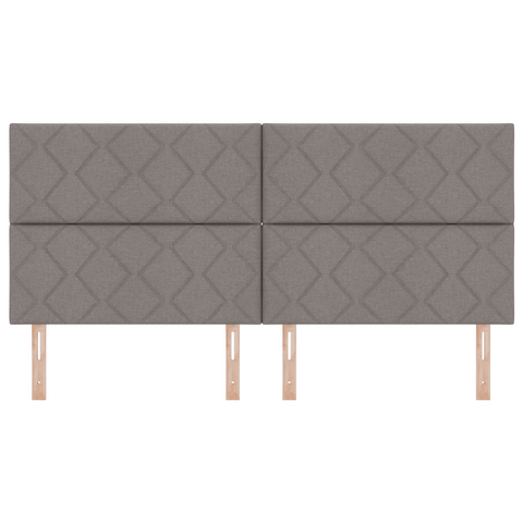 vidaXL Headboard Diamond Blocks Design Taupe 200 cm Fabric