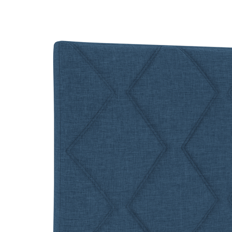 vidaXL Headboard Diamond Blocks Design Blue 200 cm Fabric
