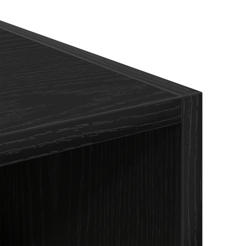 vidaXL Black Oak Wardrobe - 30x50x200 cm, Made from Engineered Wood