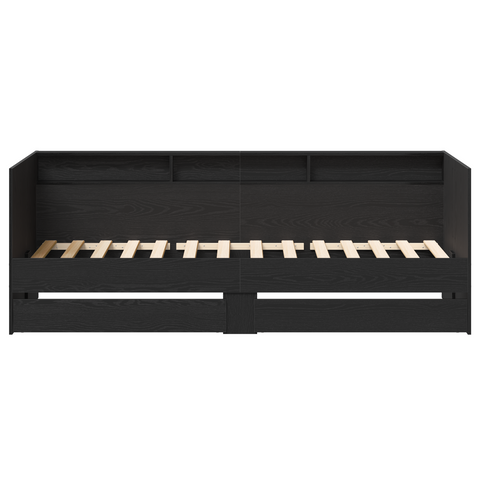 vidaXL Day Bed with Drawers Concrete Grey 90x200 cm Engineered Wood