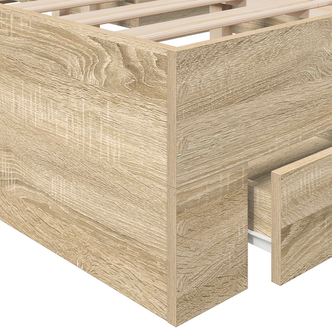 vidaXL Bed Frame Sonoma Oak 140x200 cm Engineered Wood