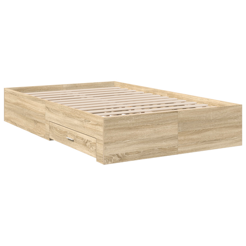 vidaXL Bed Frame Sonoma Oak 140x200 cm Engineered Wood