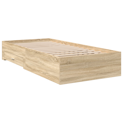 vidaXL Bed Frame Sonoma Oak 90x190 cm Engineered Wood