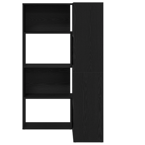 vidaXL Corner Cabinet Black Oak 140x30x140 cm Engineered Wood