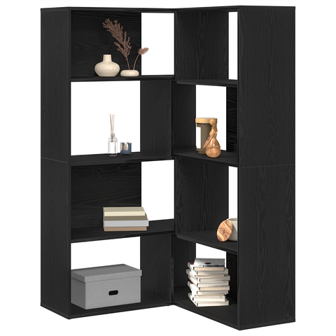 vidaXL Corner Cabinet Black Oak 140x30x140 cm Engineered Wood