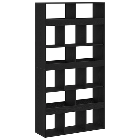 vidaXL Room Divider 2 pcs Black oak 100x33x187,5 cm Engineered wood