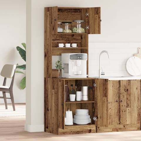 vidaXL Kitchen Cabinet Old Wood 60x50x180 cm Engineered Wood