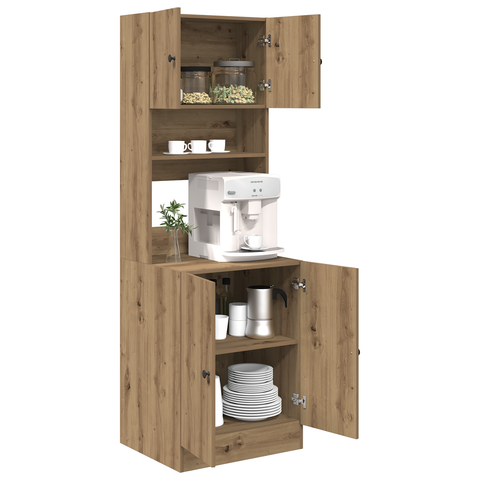 vidaXL Kitchen Cabinet Artisan Oak 60x50x180 cm Engineered Wood