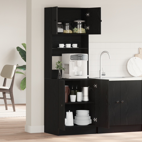 vidaXL Kitchen Cabinet Black Oak 60x50x180 cm Engineered Wood