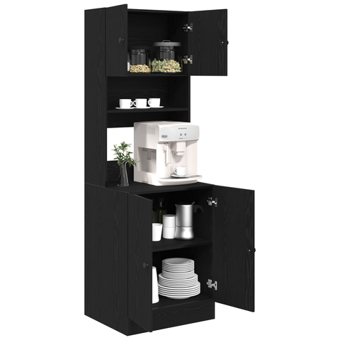 vidaXL Kitchen Cabinet Black Oak 60x50x180 cm Engineered Wood