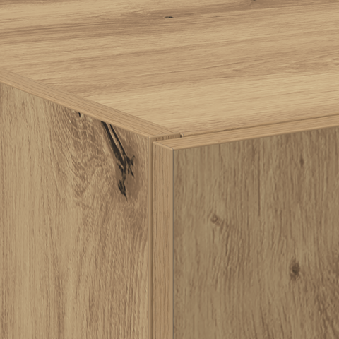 vidaXL Office Cabinet Set of 2 Artisan oak Engineered wood