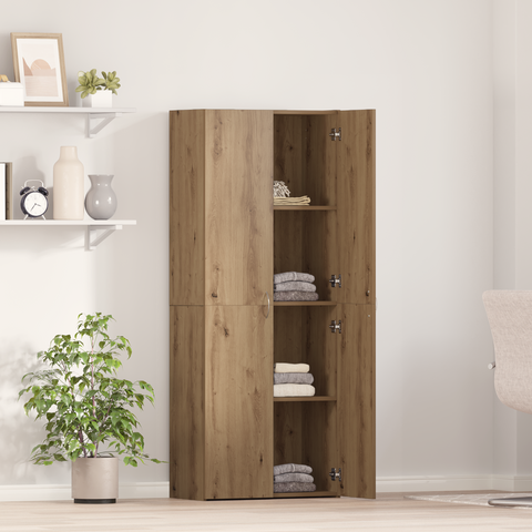 vidaXL Office Cabinet Set of 2 Artisan oak Engineered wood