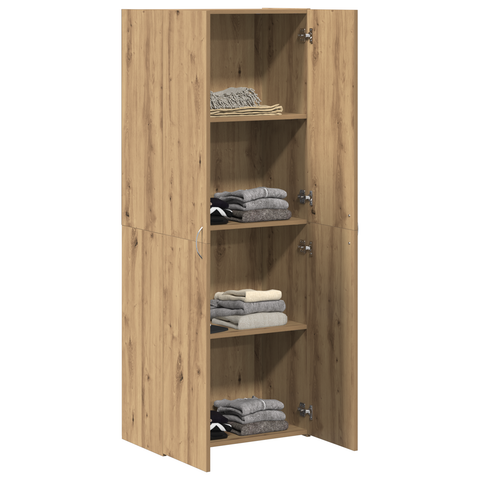 vidaXL Office Cabinet Set of 2 Artisan oak Engineered wood