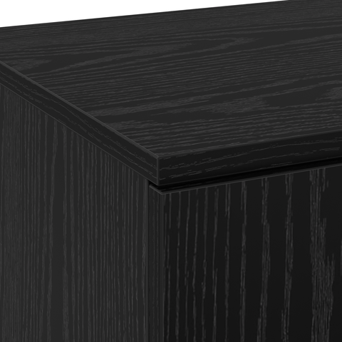 vidaXL Highboard Black Oak 80x35x180 cm Engineered Wood