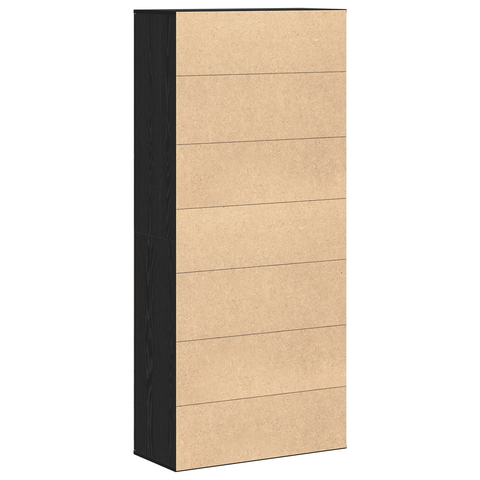 vidaXL Highboard Black Oak 80x35x180 cm Engineered Wood