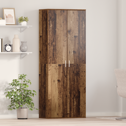 vidaXL Highboard Old Wood 70x35x180 cm Engineered Wood