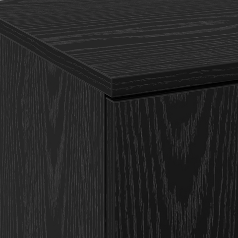 vidaXL Highboard Black Oak 70x35x180 cm Engineered Wood