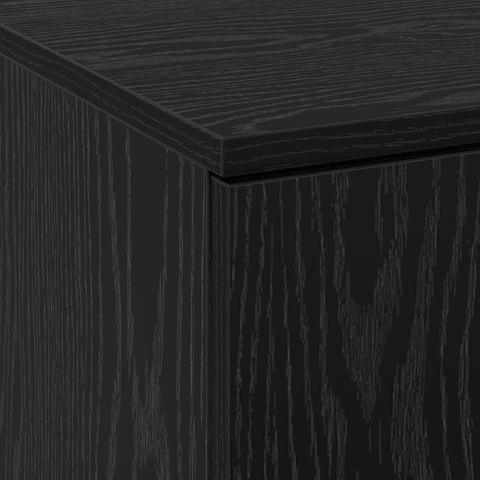 vidaXL Highboard Black Oak 60x35x180 cm Engineered Wood