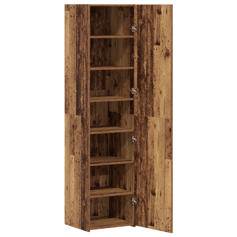 vidaXL Highboard Old Wood 45x42.5x185 cm Engineered Wood