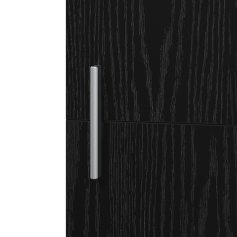 vidaXL Highboard Black Oak 50x42.5x185 cm Engineered Wood
