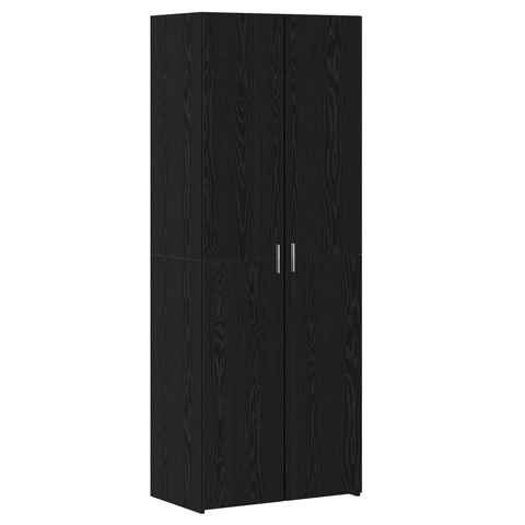 vidaXL Highboard Black Oak 70x42.5x185 cm Engineered Wood