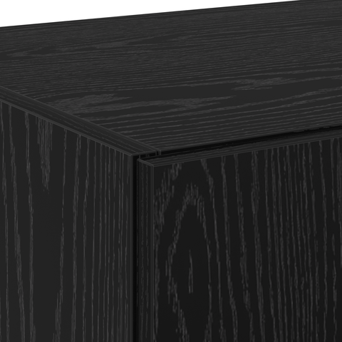 vidaXL Highboard Black Oak 70x42.5x185 cm Engineered Wood