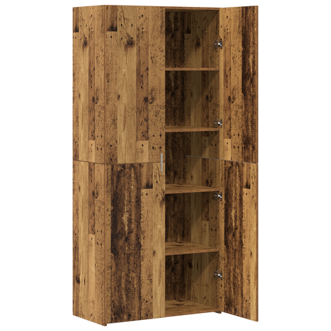 vidaXL Highboard Old Wood 40x42.5x185 cm Engineered Wood