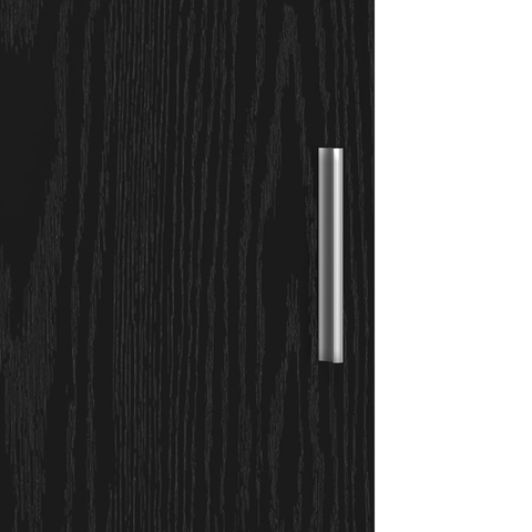 vidaXL Highboard Black Oak 40x42.5x185 cm Engineered Wood