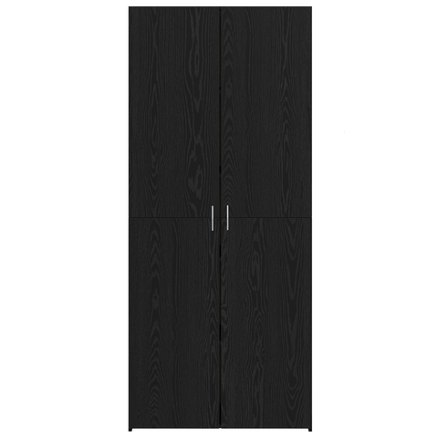 vidaXL Highboard Black Oak 40x42.5x185 cm Engineered Wood