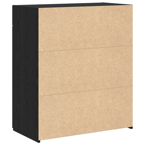 vidaXL Storage Cabinet Black Oak 80x42.5x93.5 cm Engineered Wood