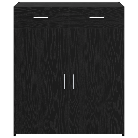 vidaXL Storage Cabinet Black Oak 80x42.5x93.5 cm Engineered Wood