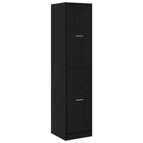 vidaXL Apothecary cabinet Black Oak 40x41x174.5 cm Engineered Wood