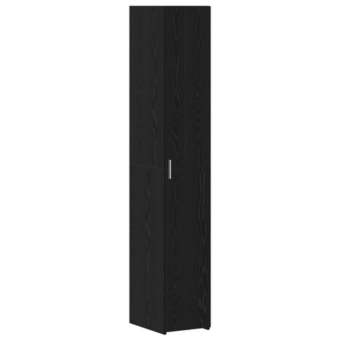 vidaXL Slim Storage Cabinet Black Oak 30x42.5x225 cm Engineered Wood