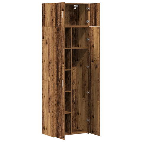 vidaXL Storage Cabinet Old Wood 70x42.5x225 cm Engineered Wood