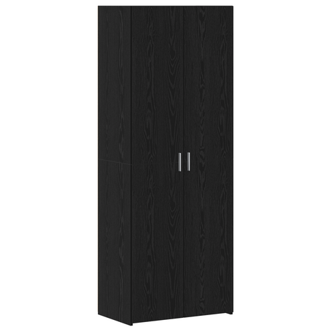 vidaXL Storage Cabinet Black Oak 70x42.5x225 cm Engineered Wood